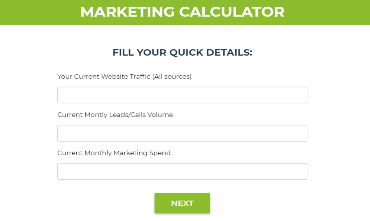Digital Marketing ROI calculator gallery image