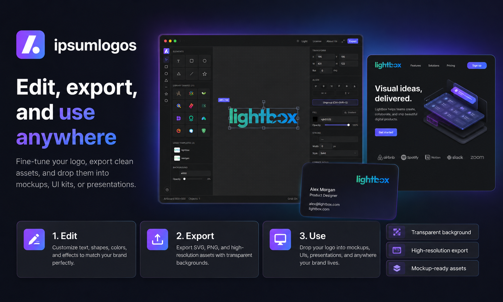 Ipsumlogos — Free Online Logo Editor gallery image