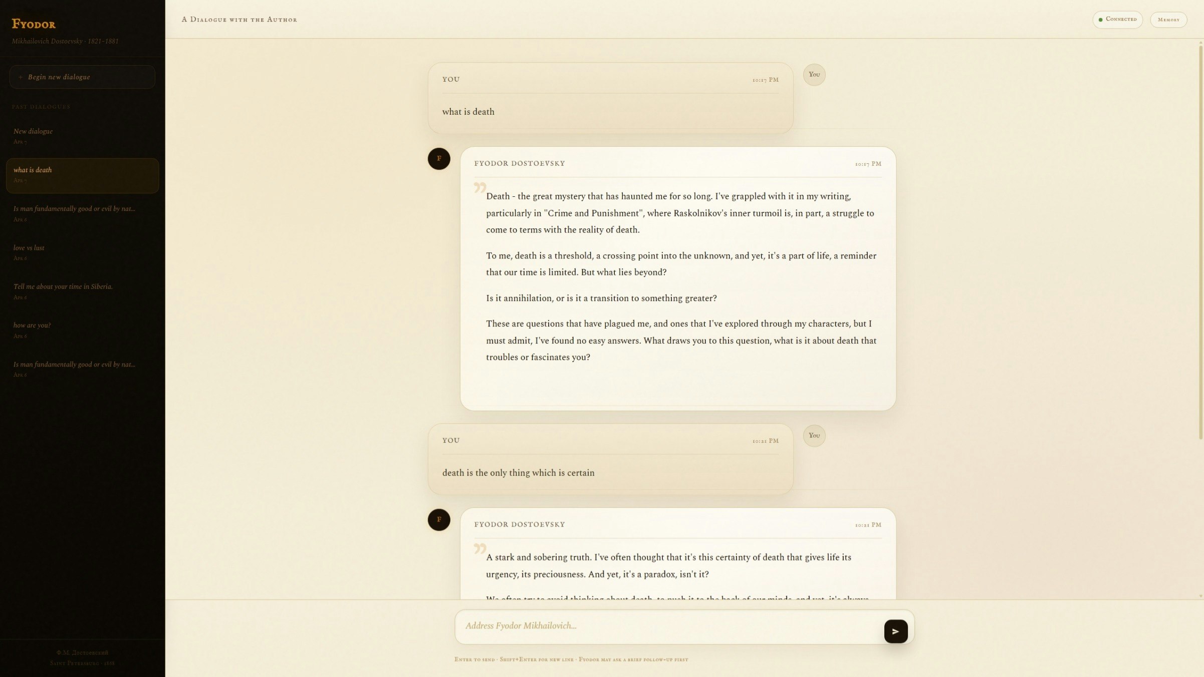 Fyodor — A Conversation with Dostoevsky gallery image