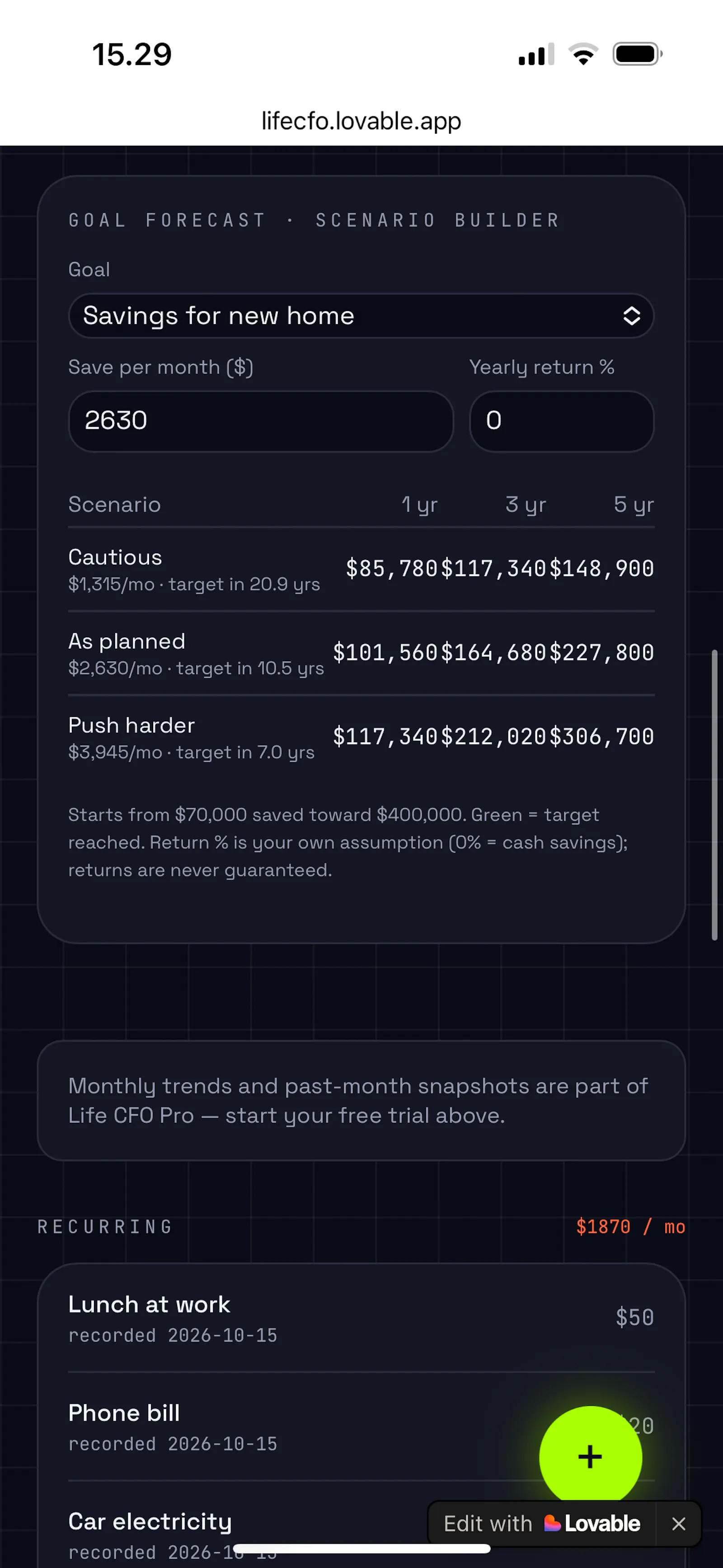 Life CFO screenshot 10