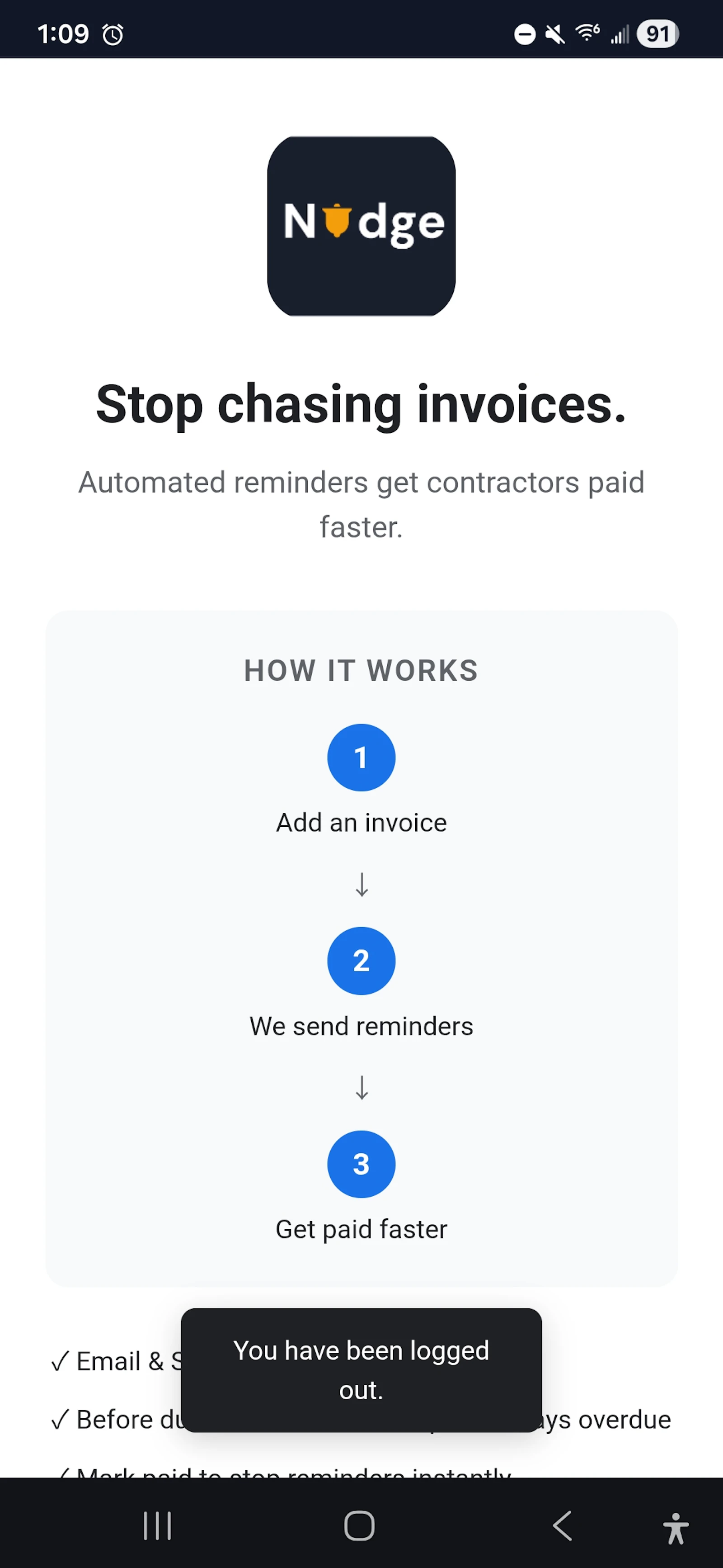 Nudge: Invoice Reminders screenshot 2