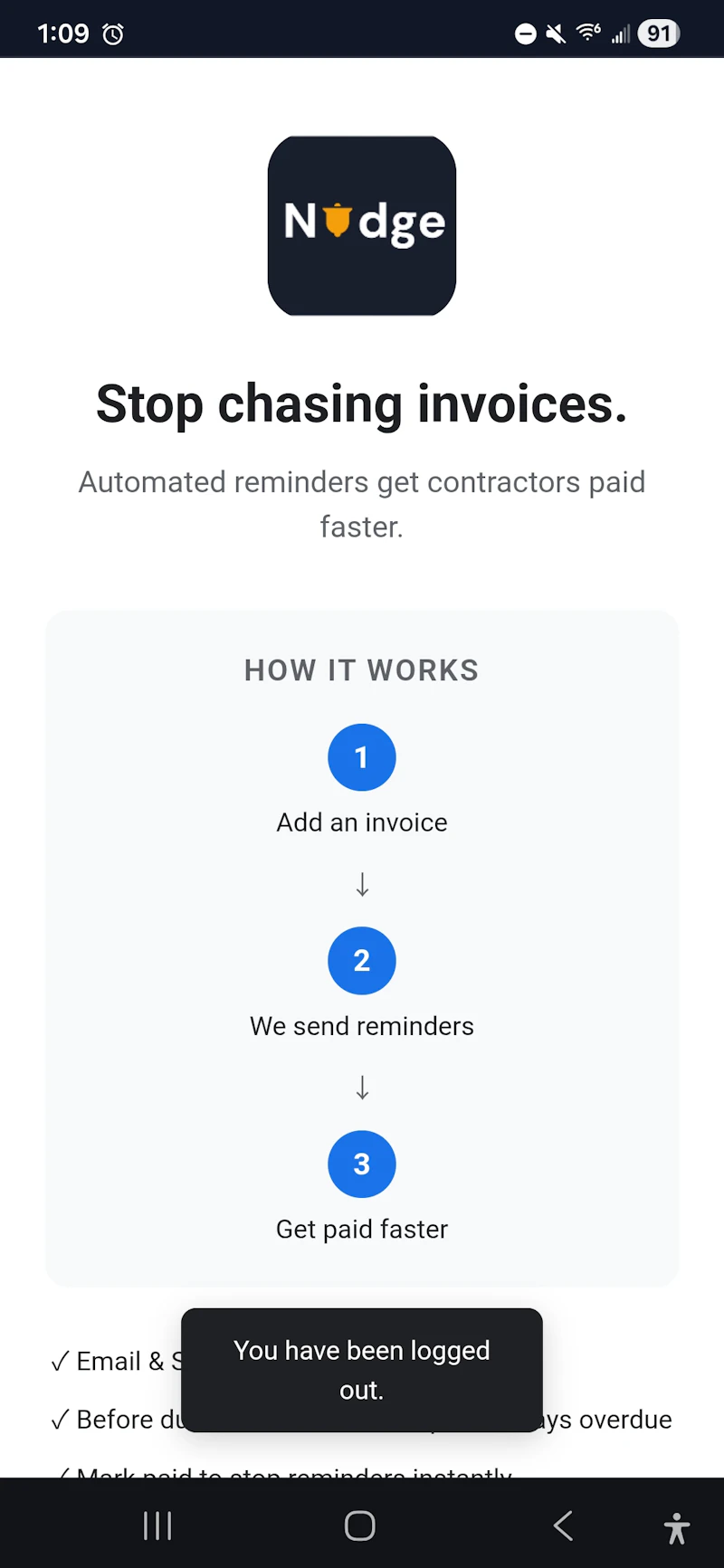 Nudge: Invoice Reminders screenshot 2