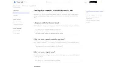 WebHub One-Click Fully autonomous API gallery image