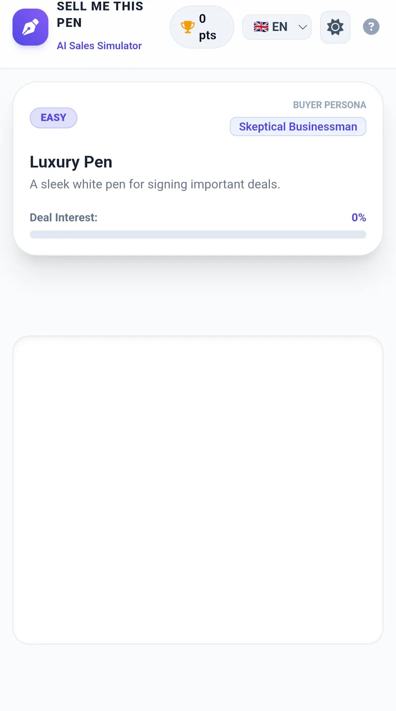Sell Me This Pen: AI Sales screenshot 2