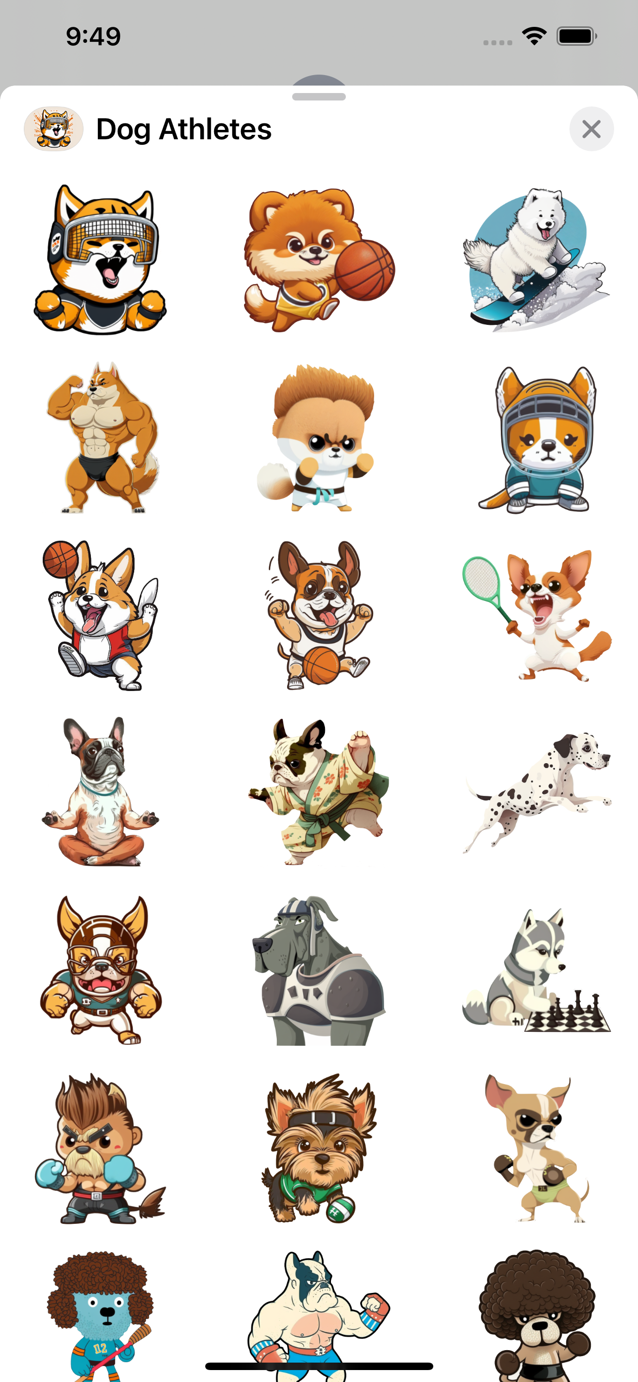 Dog Athletes Stickers gallery image