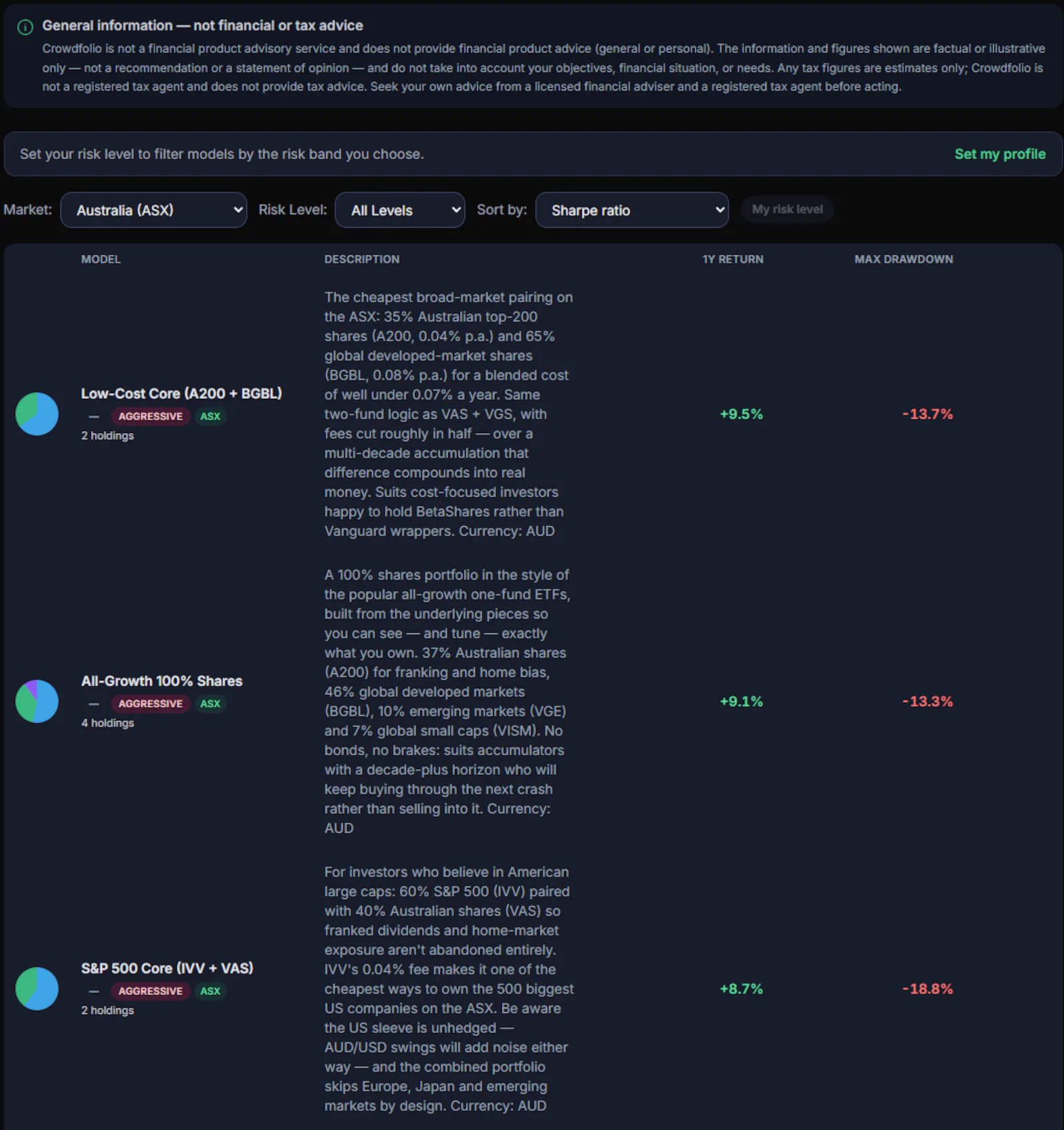 Crowdfolio screenshot 2