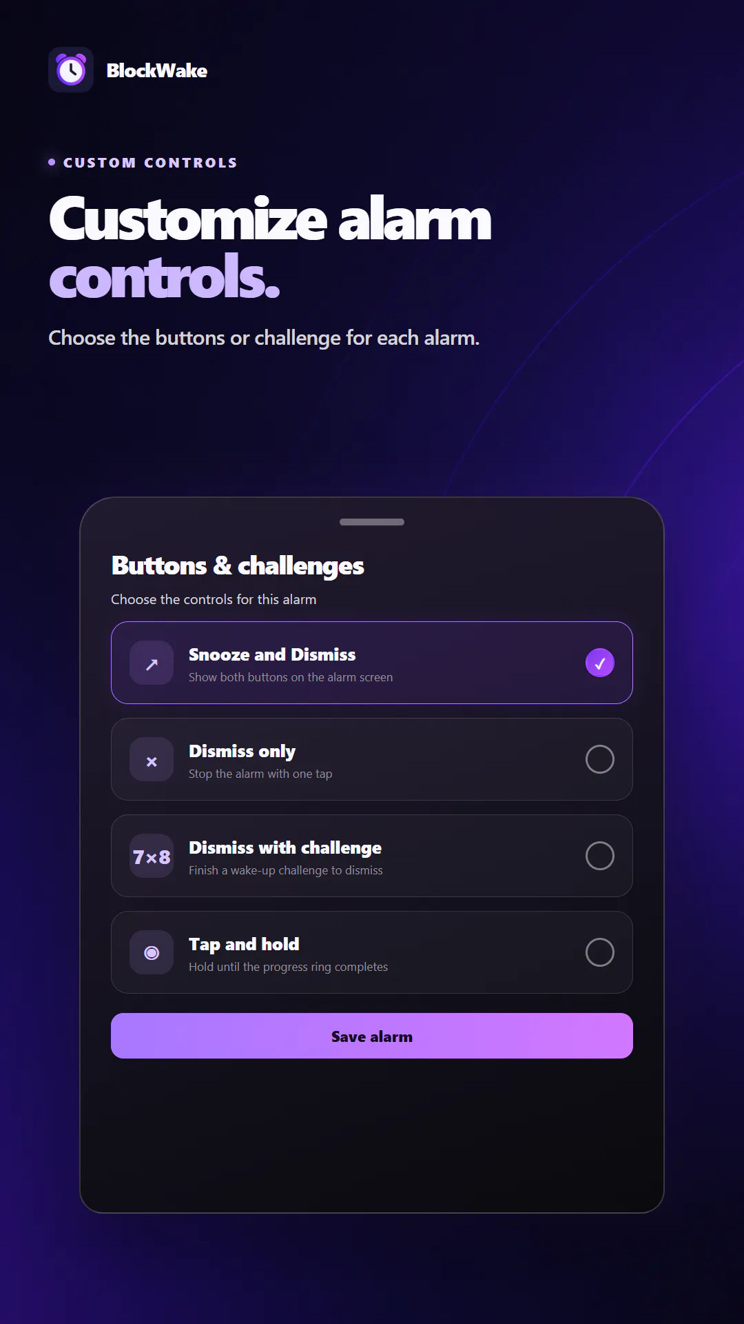 BlockWake: Manage Multiple Alarms gallery image