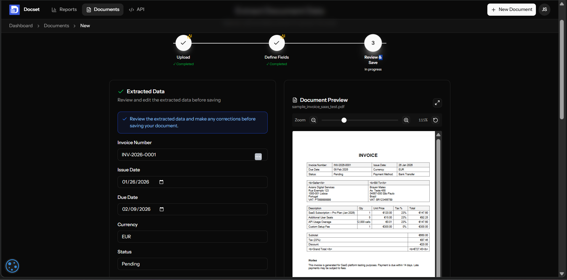 DOCSET - Screenshot 3 showing product features and functionality