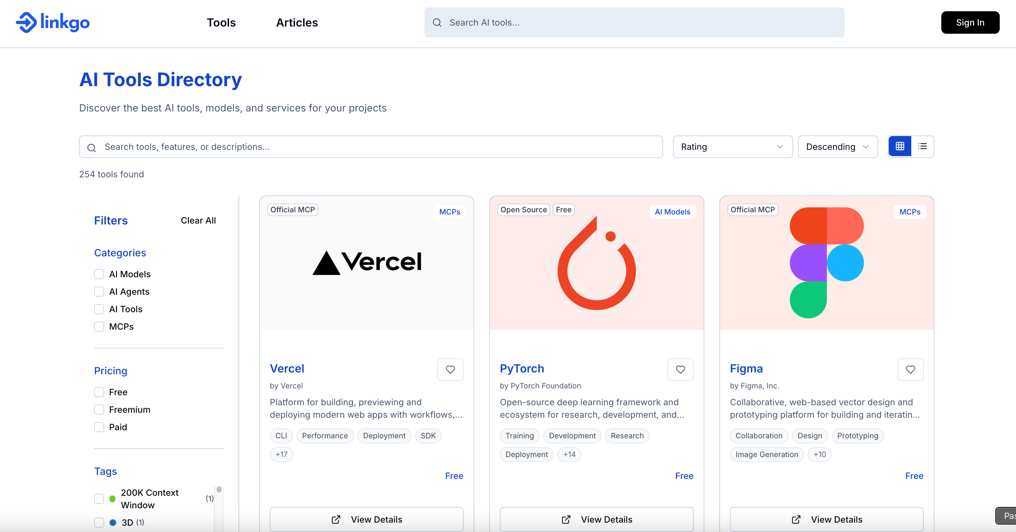 linkgo.dev - Your AI Tools Discovery Hub gallery image