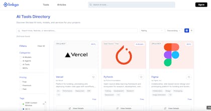 linkgo.dev - Your AI Tools Discovery Hub gallery image