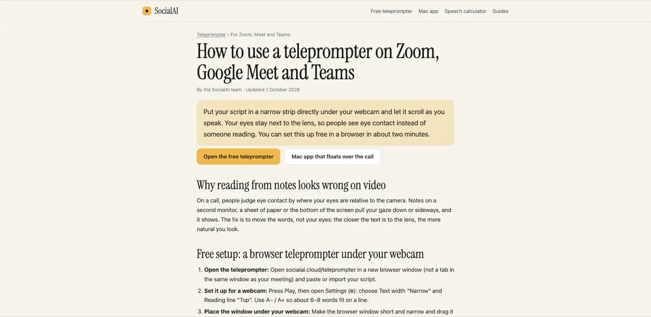 SocialAI Teleprompter gallery image
