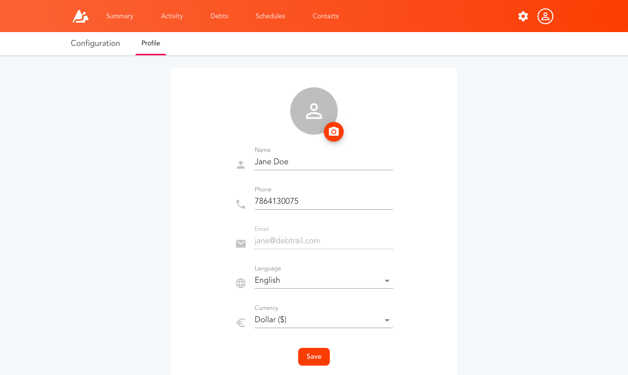 Debtrail Web gallery image