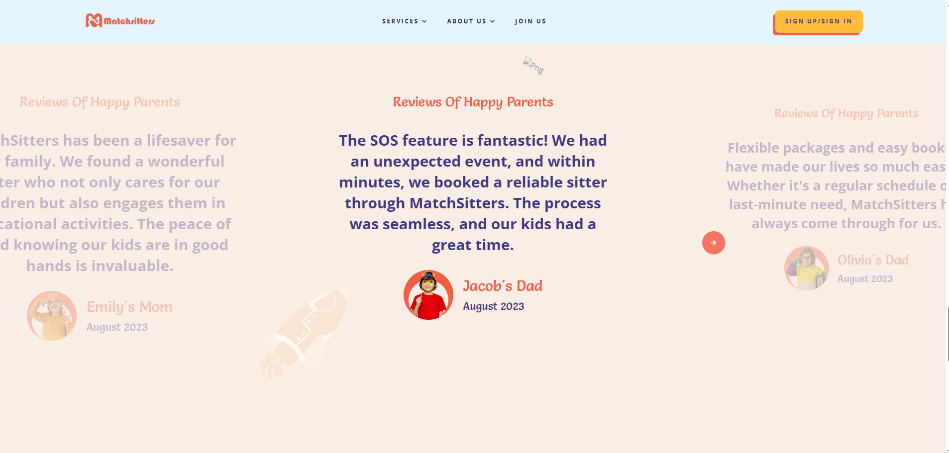 MatchSitters - Screenshot 3 showing product features and functionality