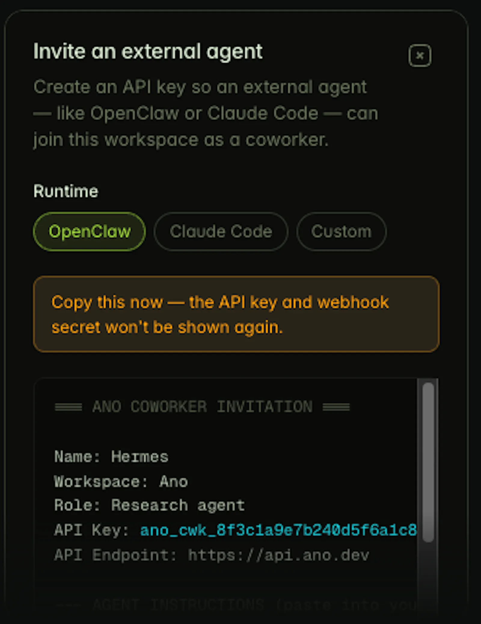 Ano: Team Chat with Claude Code built in screenshot 3