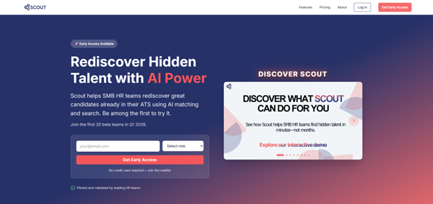 Scout - Main product screenshot demonstrating key features and user interface