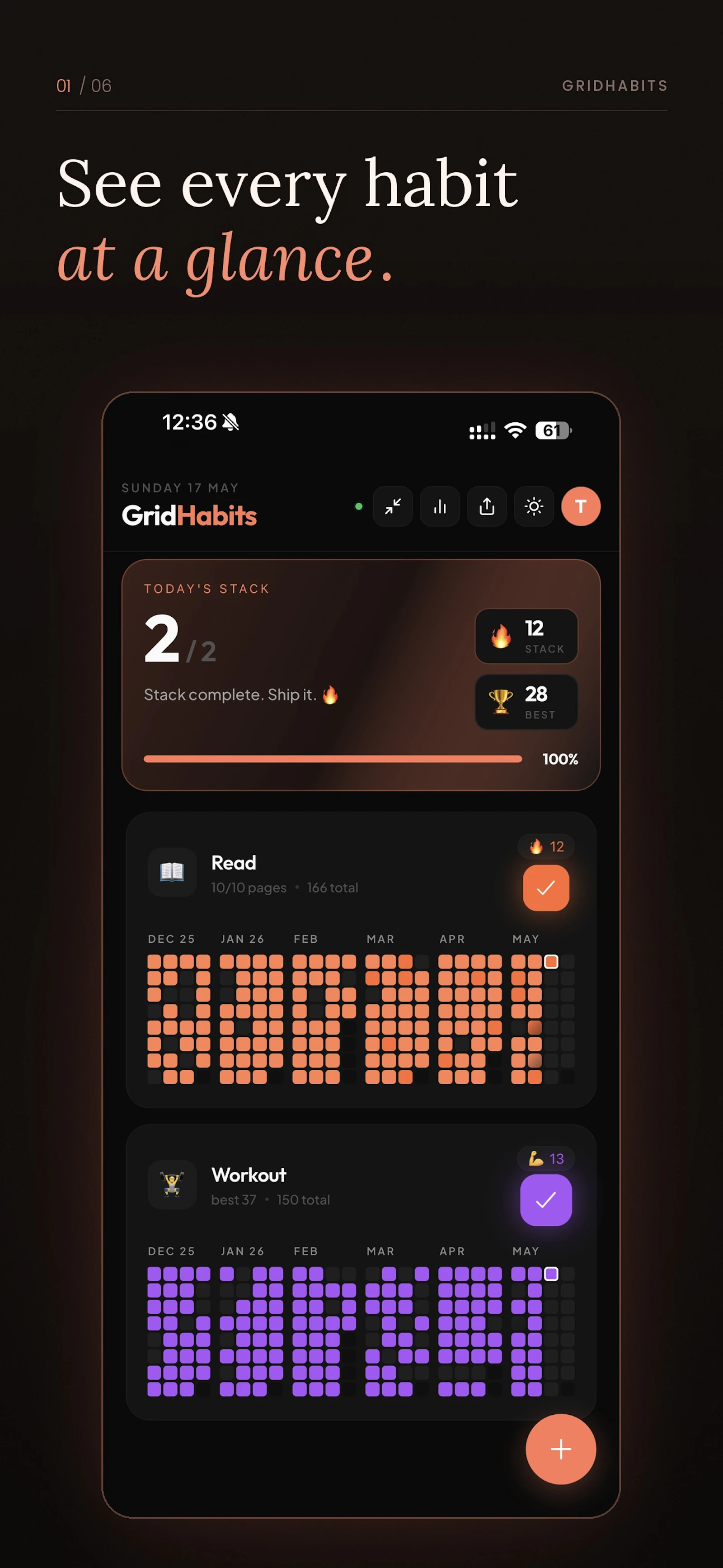 GridHabits screenshot 2