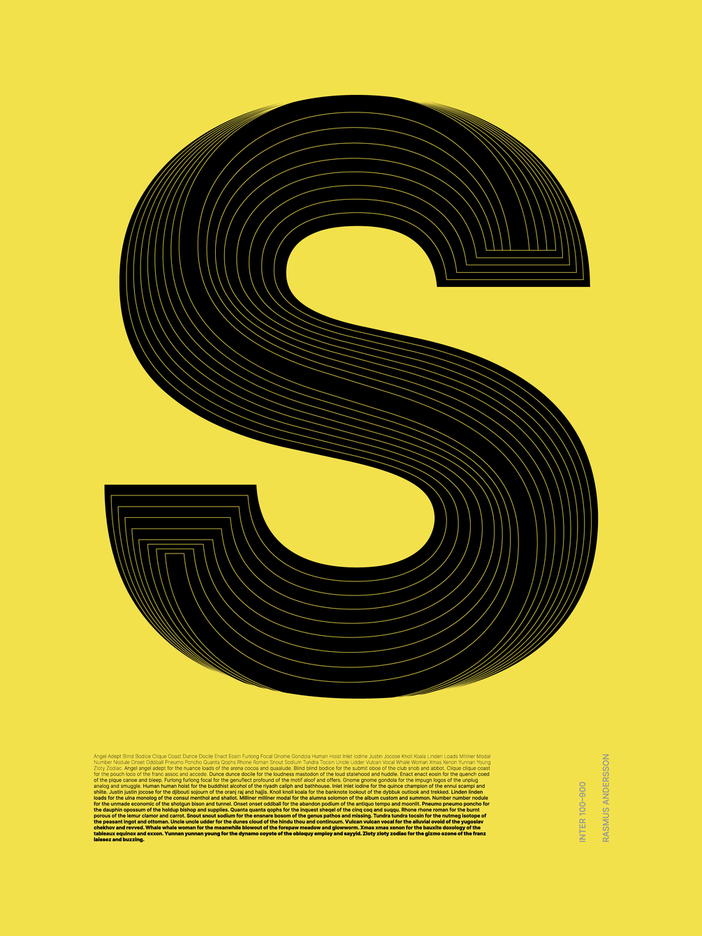 Inter Typography Art Print gallery image