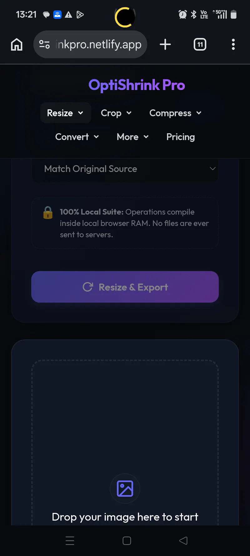 OptiShrink Pro screenshot 2