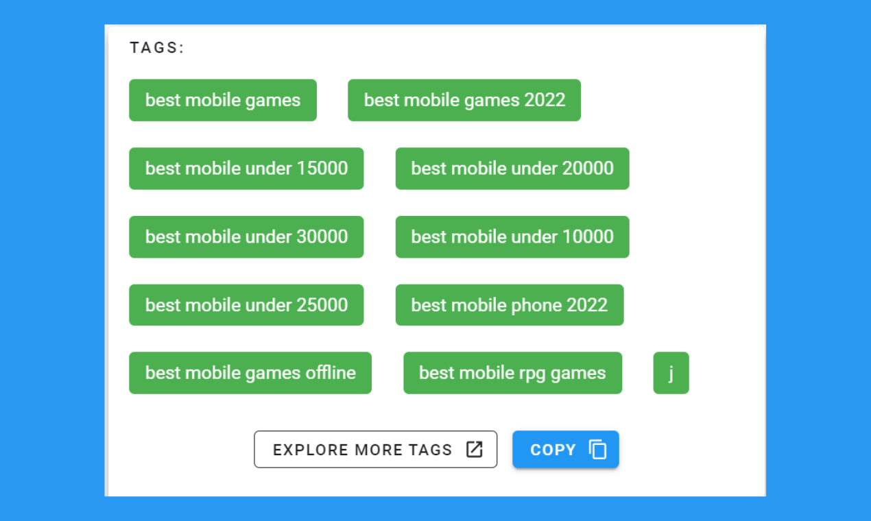 Youtube Tag Generator gallery image