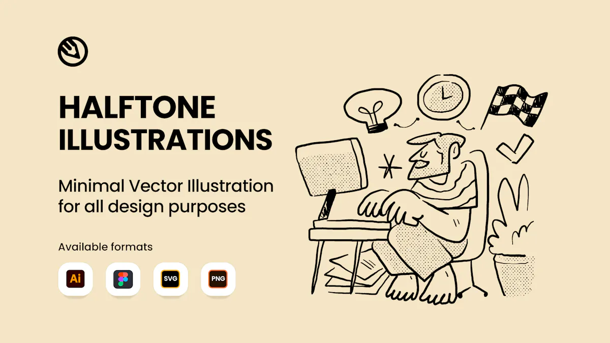 Halftone illustrations