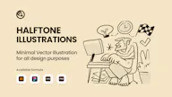 Halftone illustrations