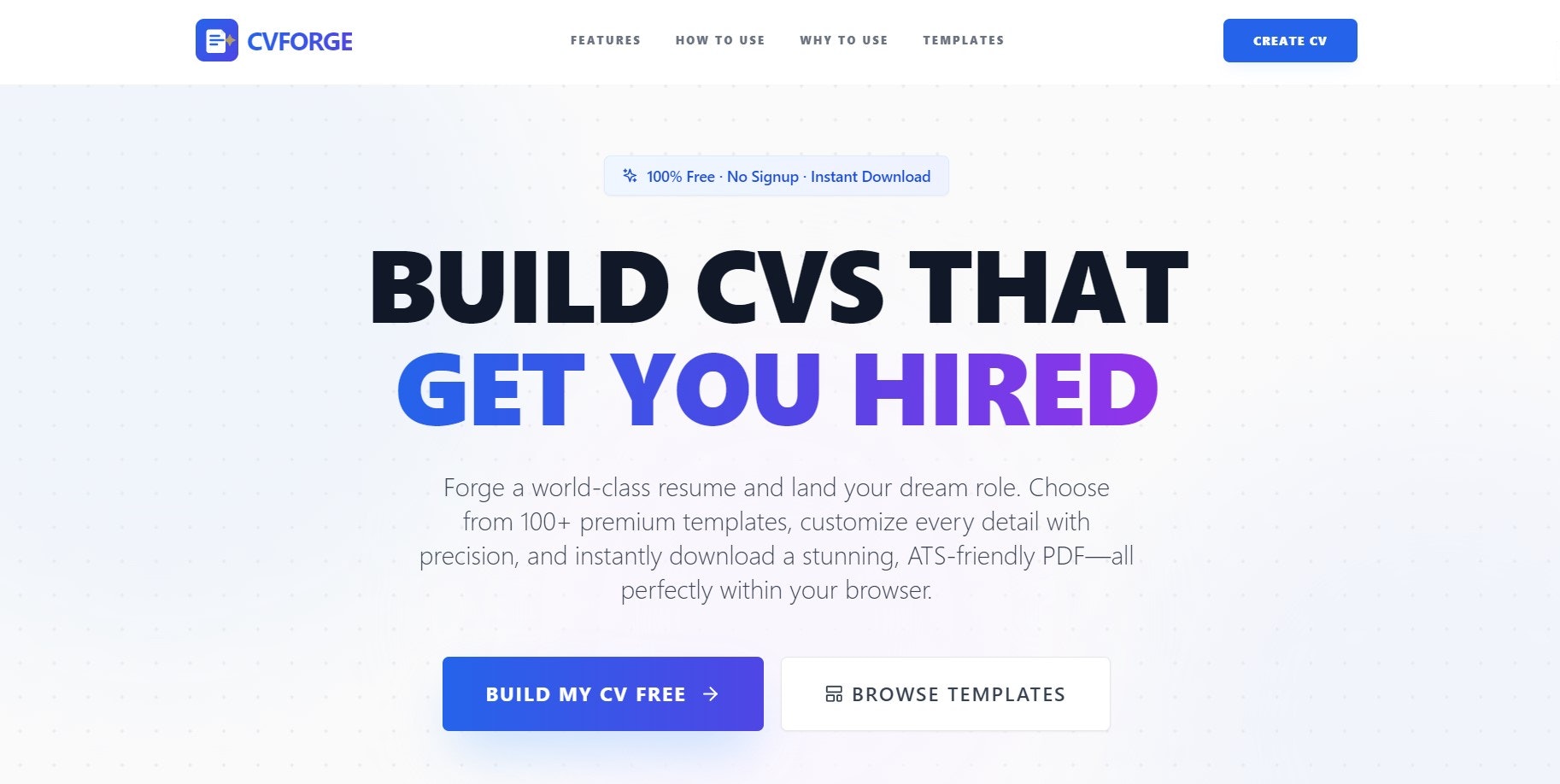 CVForgee – Free CV Builder & Templates gallery image