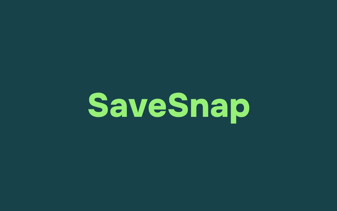 SaveSnap - Main product screenshot demonstrating key features and user interface