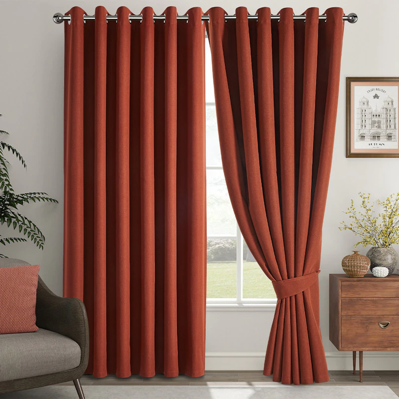Blackout Linen Curtains, Eyelet Design screenshot 7