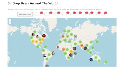 BioDrop上のテクプロフィールを閲覧しているユーザーがあるラップトップ