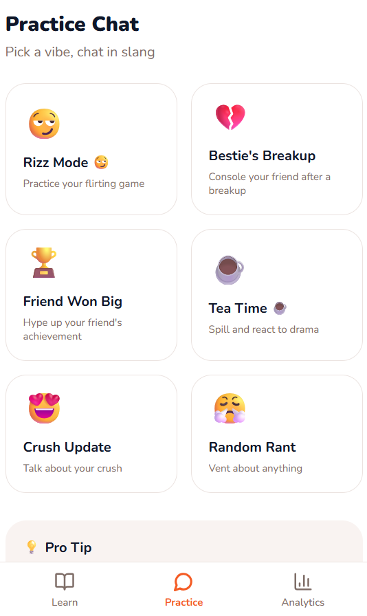 SlangUp - Screenshot 2 showing product features and functionality