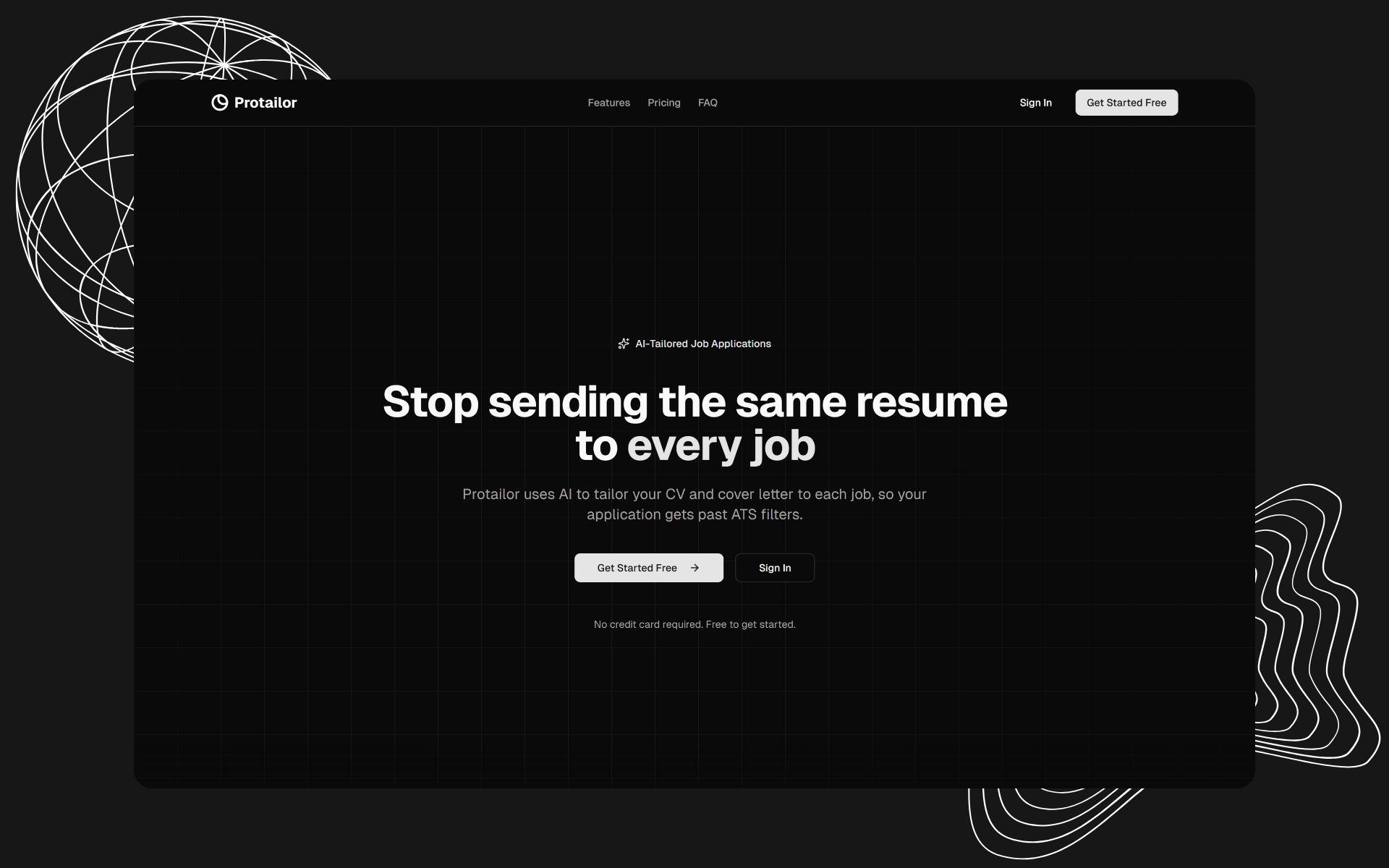Protailor - Main product screenshot demonstrating key features and user interface