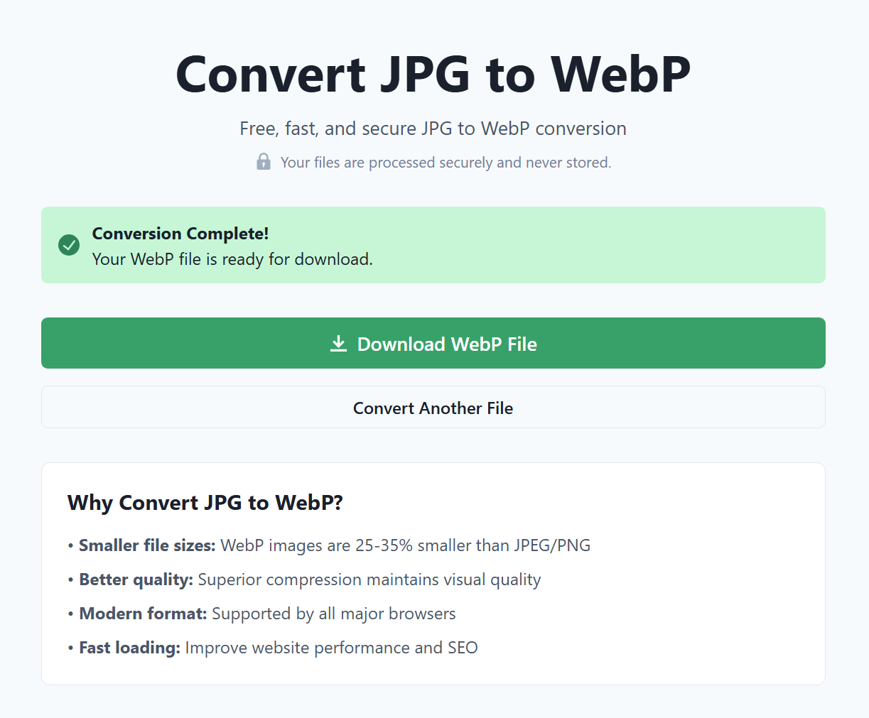 JPG to WebP Converter gallery image