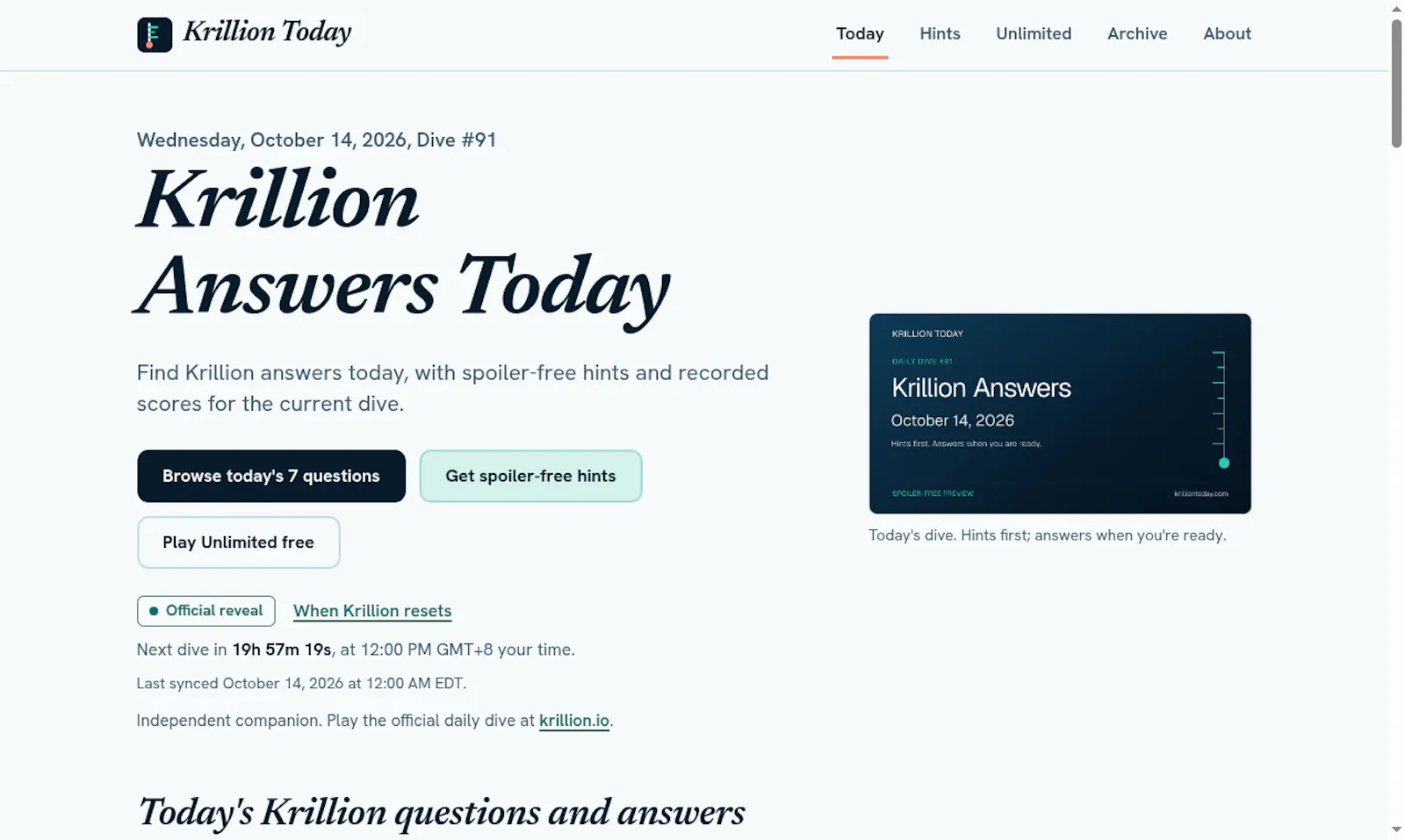 Krillion Today screenshot 2