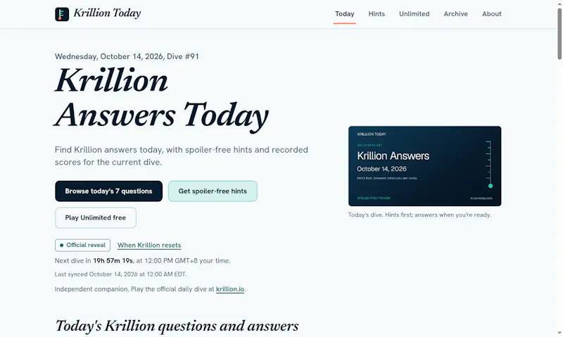 Krillion Today screenshot 2