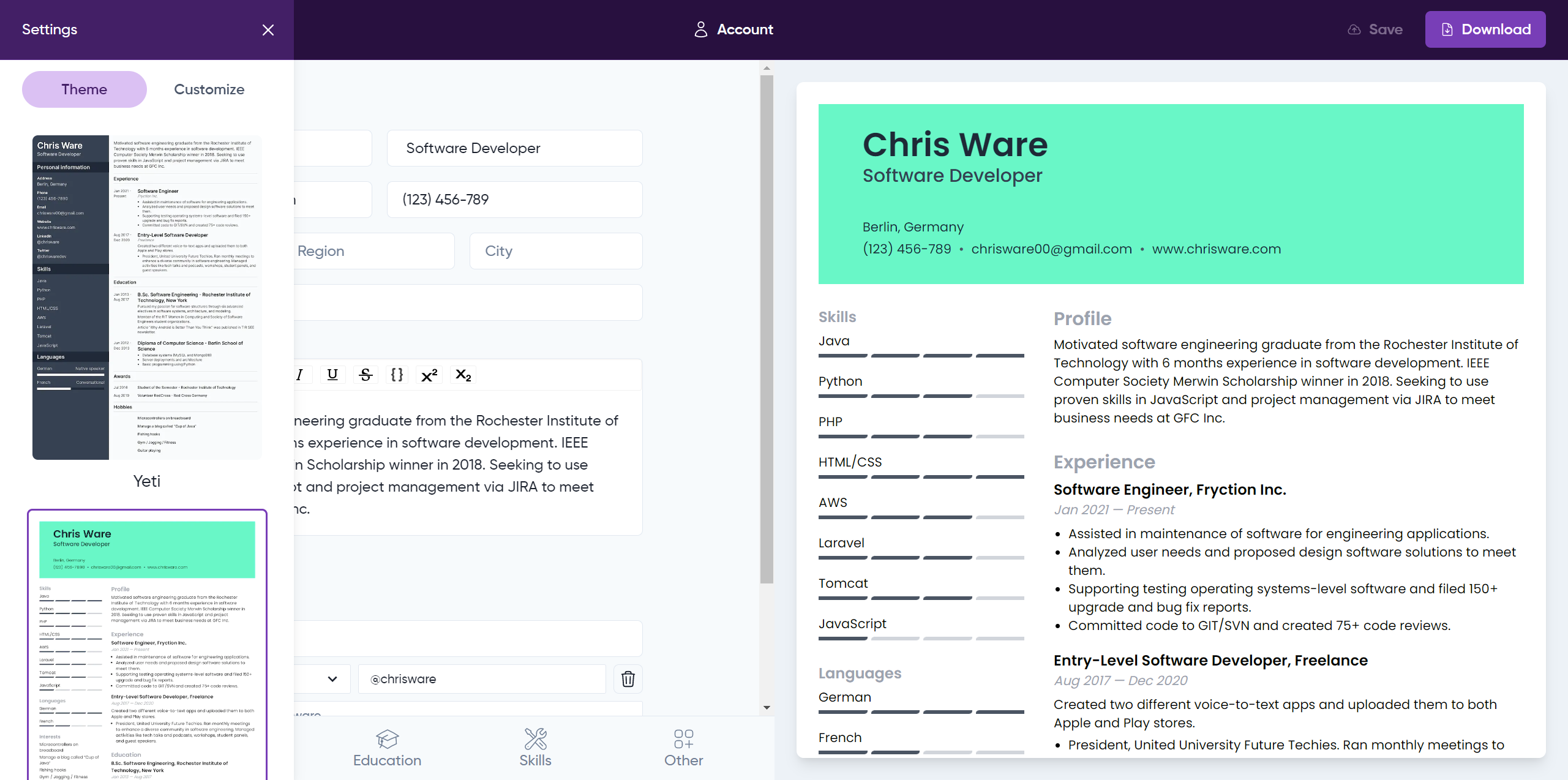 กลับมาใหม่ - Resume Builder สำหรับงานต่อไปของคุณ media 1