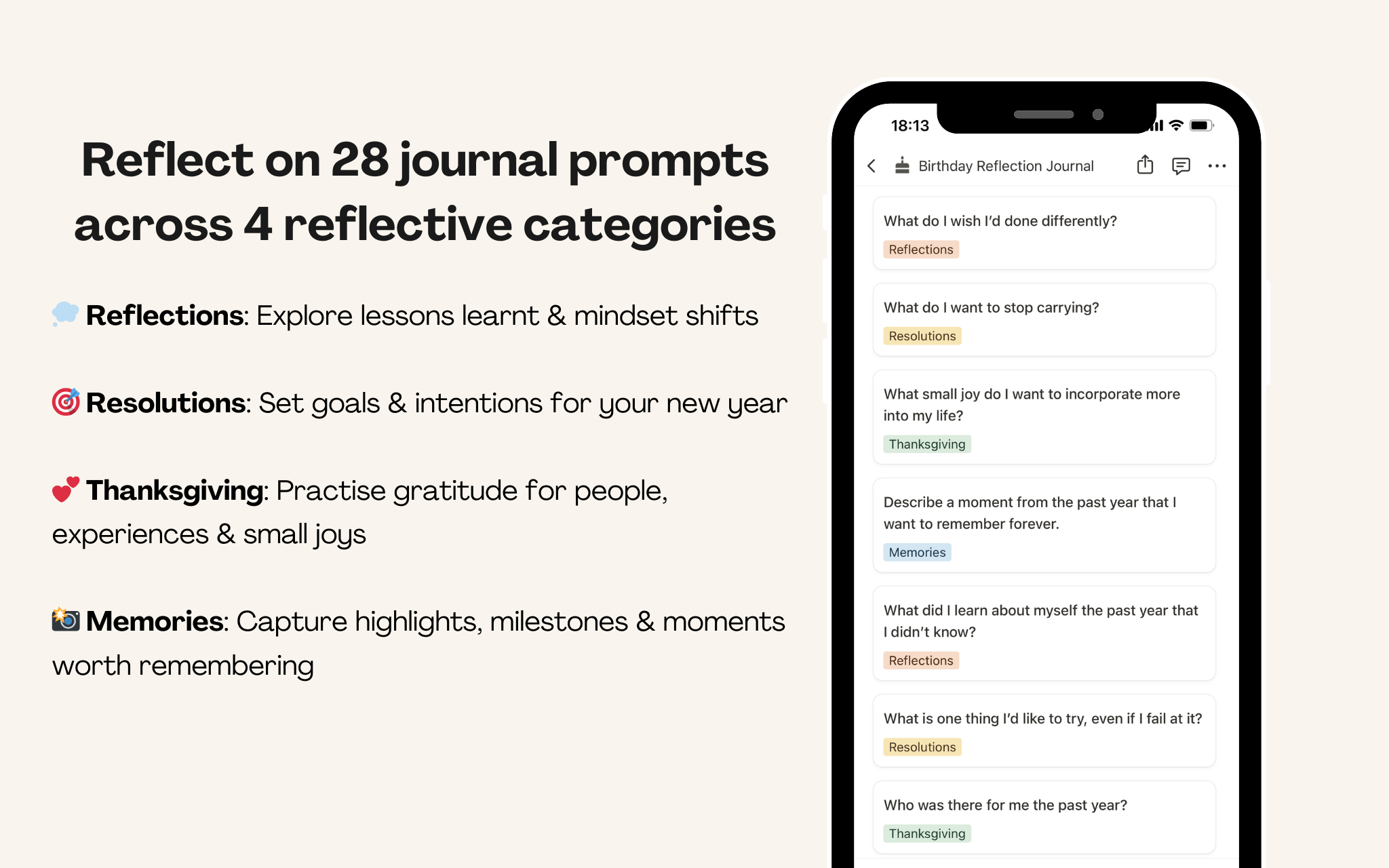 Birthday Reflection Notion Journal media 2