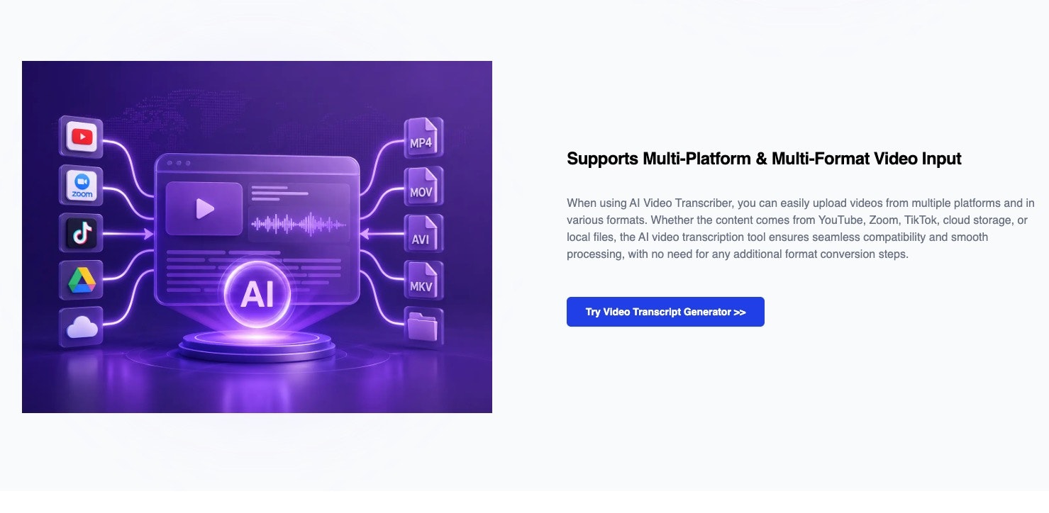 AI Video Transcriber gallery image