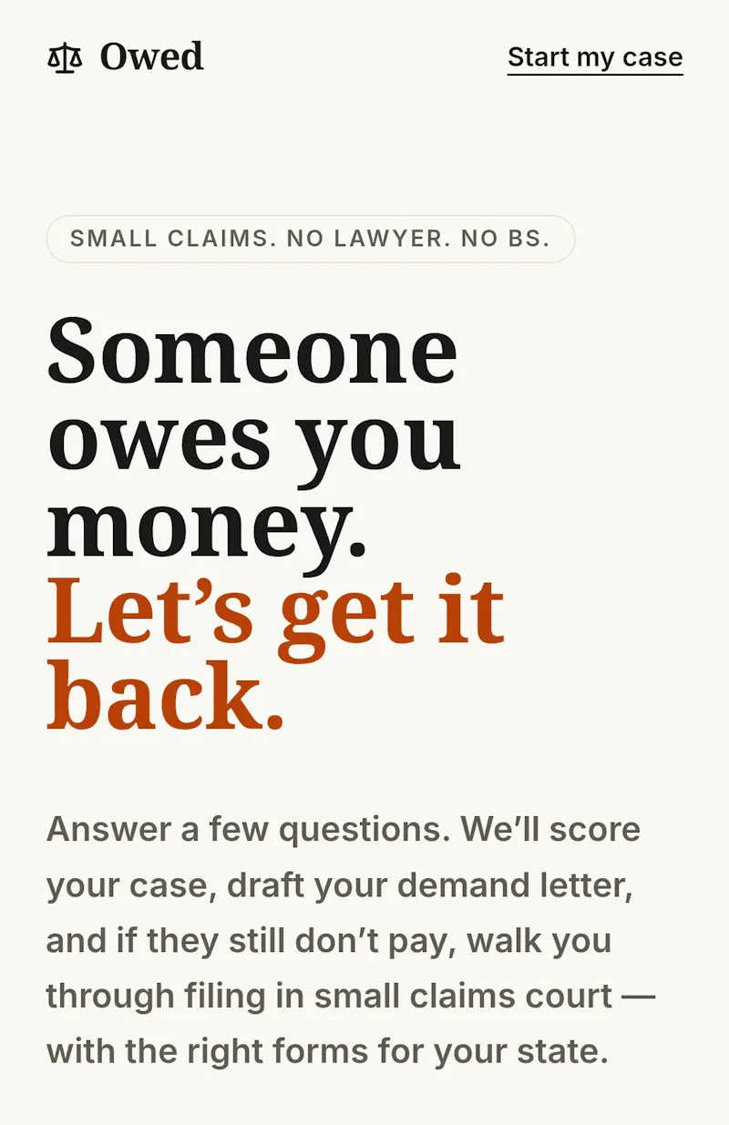 Owed screenshot 1