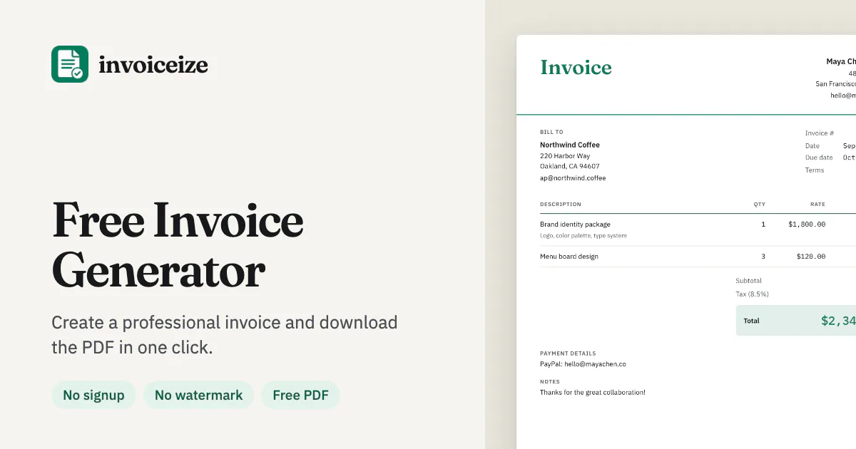 Invoiceize gallery image