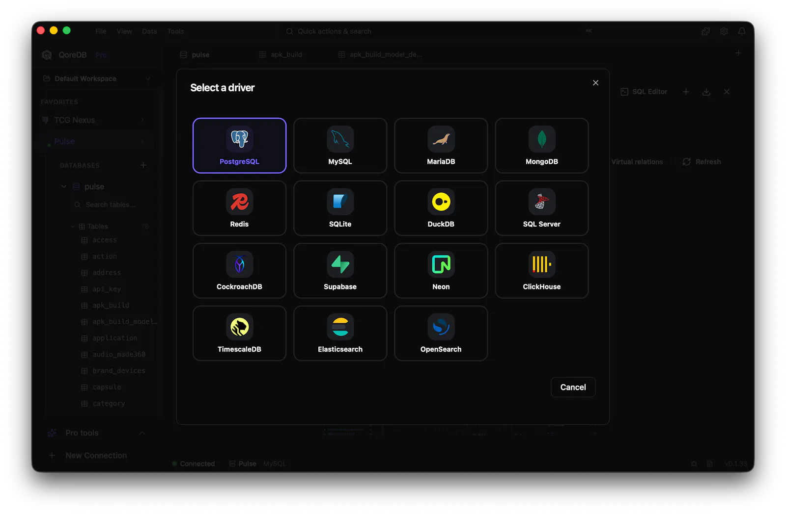 QoreDB screenshot 3