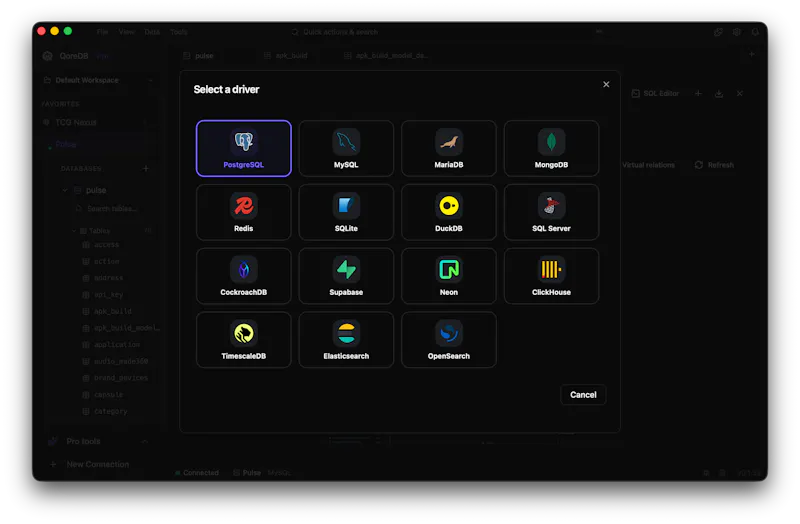 QoreDB screenshot 3