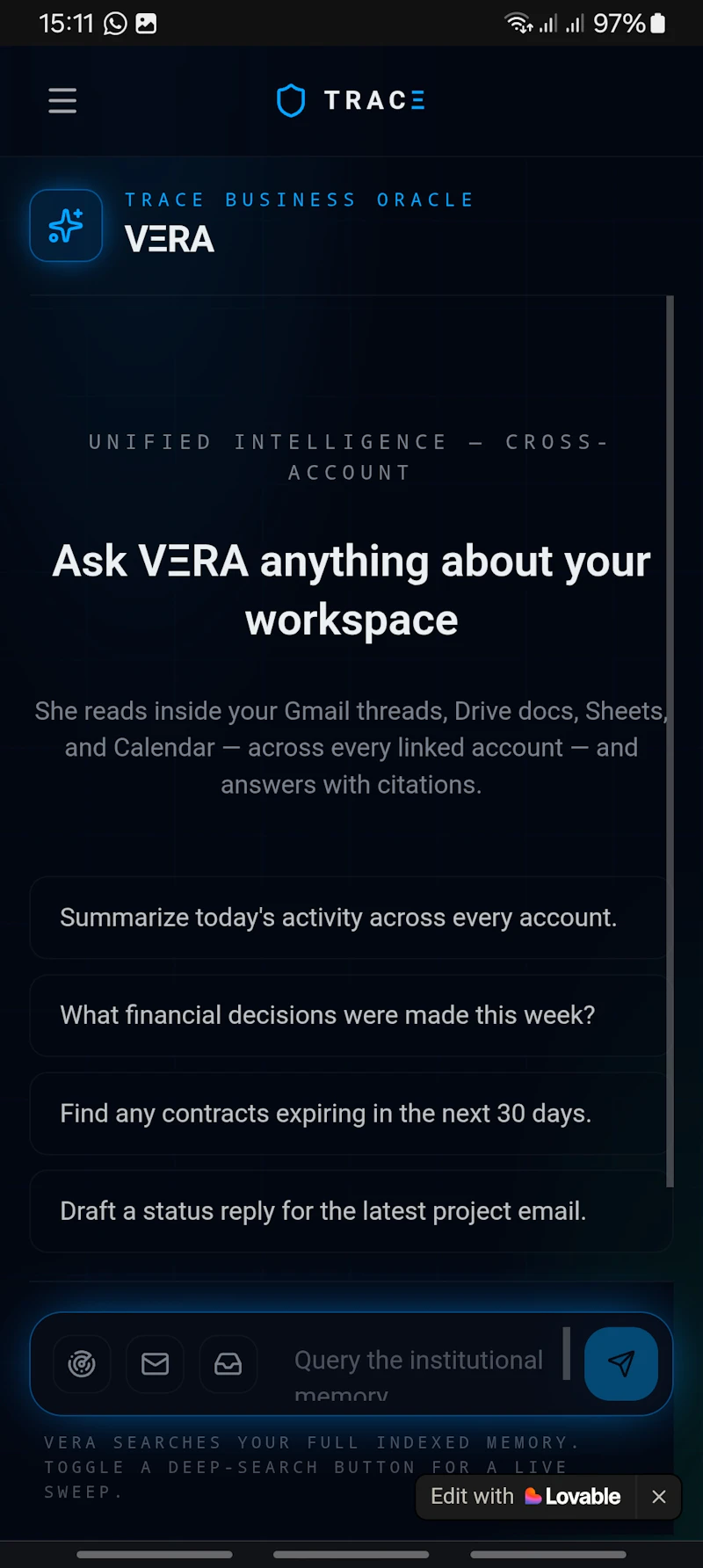 Trace — Institutional Memory Tool screenshot 3