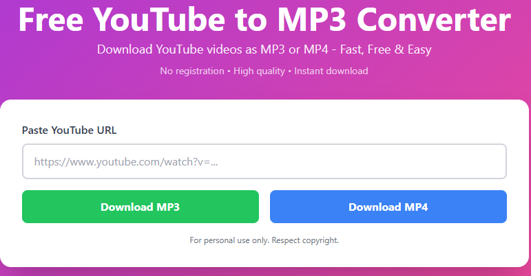 YouTube to MP3 Converter - Product Hunt launch logo and brand identity