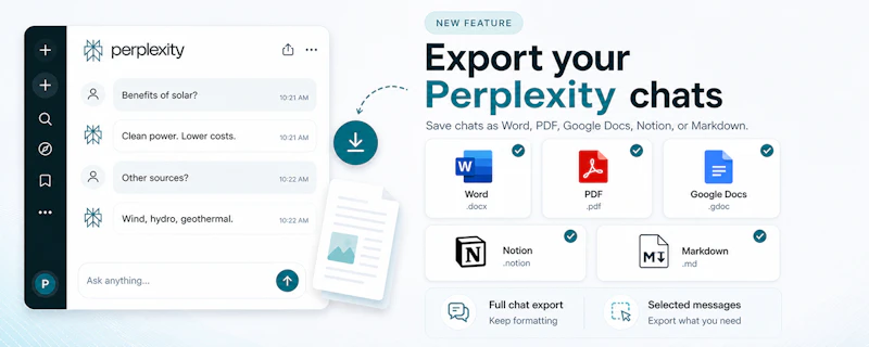 Chat Exporter for Perplexity screenshot 1
