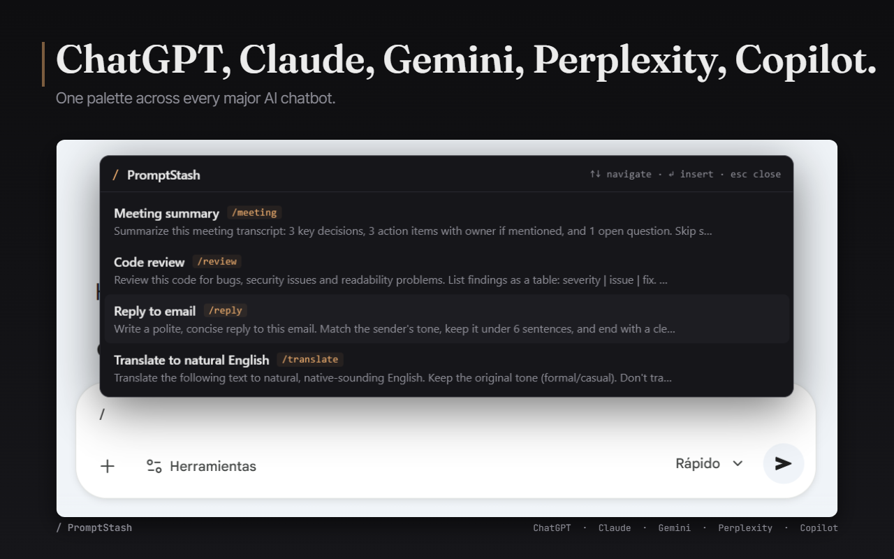 PromptStash — AI Prompt Manager gallery image