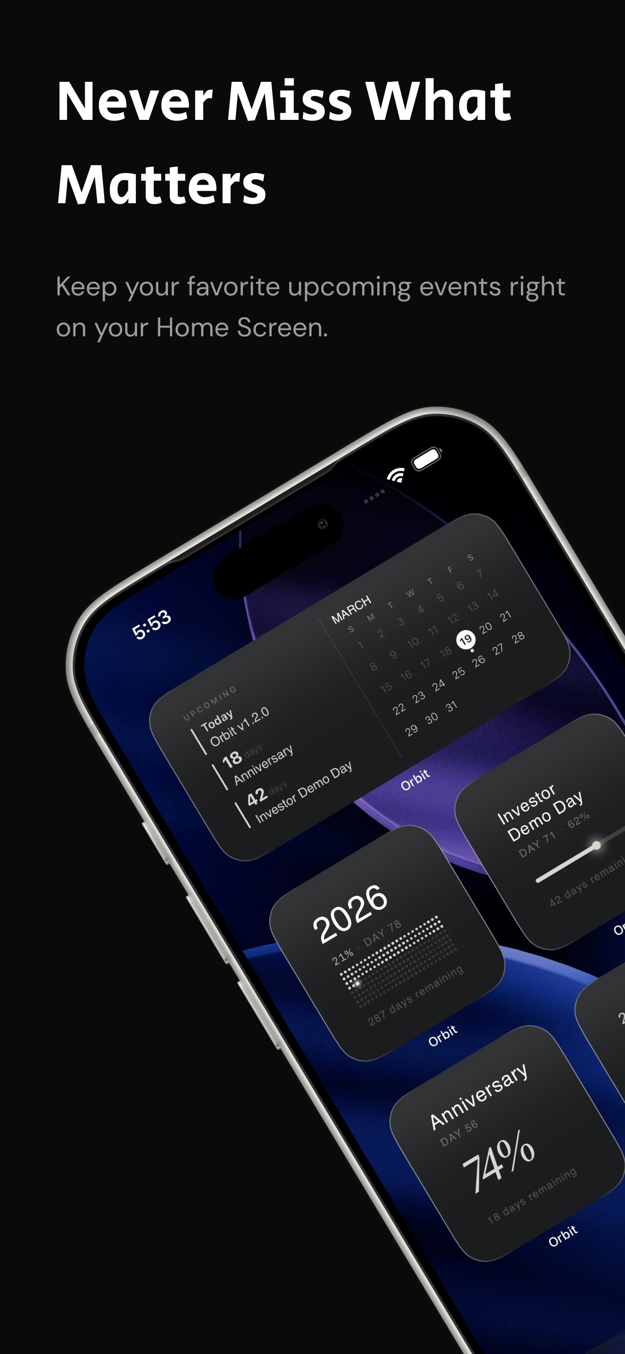 Orbit: Year Tracker & Days gallery image
