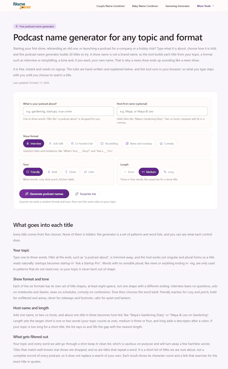 NameJoiner screenshot 4