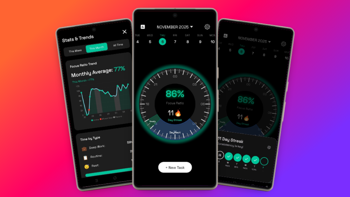 Dayflect - Main screenshot showing features and interface