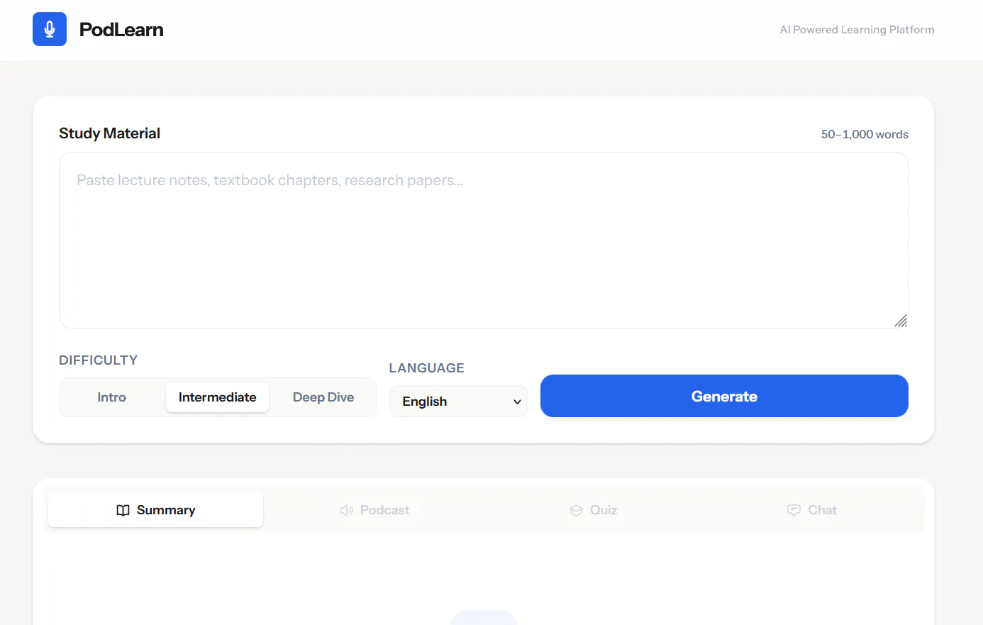 Banner del producto PodLearn