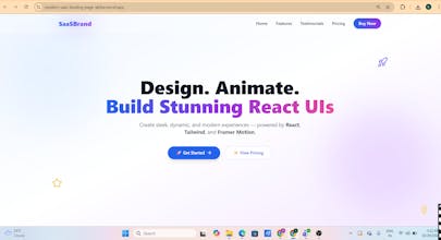 React SaaS Landing Page Template gallery image